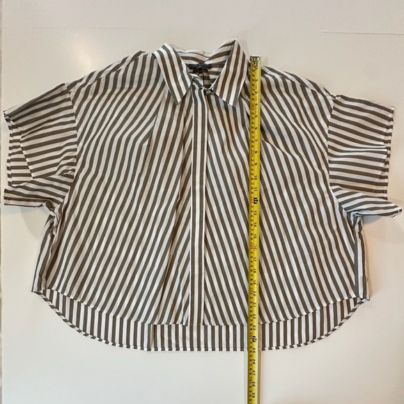 rag & bone Maura Striped High-low Cotton Poplin Button-up Shirt | XL | NWT - Picture 9 of 16